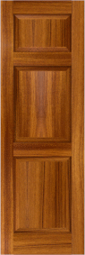 Raised  Panel   Newport  Teak  Shutters